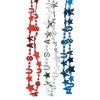 Oriental Trading Necklaces*Bulk 48 Pc. Metallic Patriotic Usa Mardi Gras Bead Necklaces
