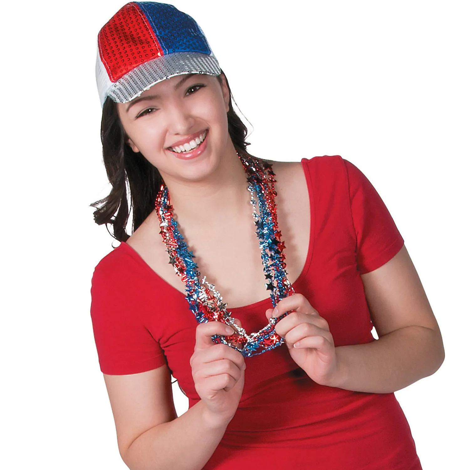 bulk__pc_metallic_patriot_2.webp Oriental Trading Necklaces*Bulk 48 Pc. Metallic Patriotic Usa Mardi Gras Bead Necklaces