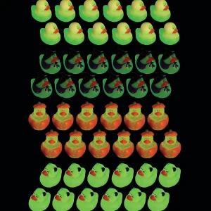 Bulk 120 Pc. Mini Glow-In-The-Dark Halloween Rubber Ducks<Oriental Trading Discount