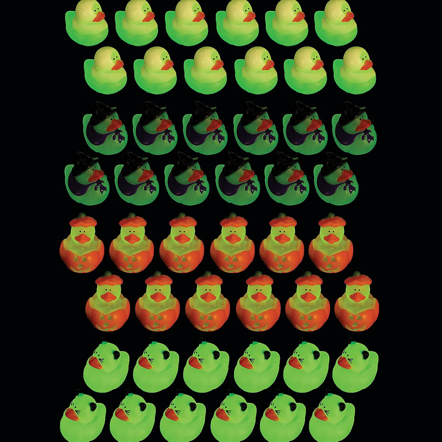 bulk__pc_mini_glowintheda_0.webp Bulk 120 Pc. Mini Glow-In-The-Dark Halloween Rubber Ducks<Oriental Trading Cheap