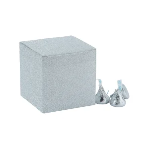 Bulk 48 Pc. Mini Silver Glitter Favor Boxes<Oriental Trading Store