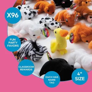 Oriental Trading Stuffed Animals & Plush Toys*Bulk 100 Pc. Mini Standing Stuffed Animal Assortment