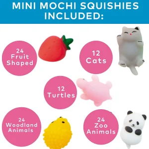 Oriental Trading Putty & Squishy Toys*Bulk 96 Pc. Mochi Squishies Character Assortment