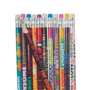 Oriental Trading Pencils*Bulk 240 Pc. Motivational Pencil Assortment With Tub