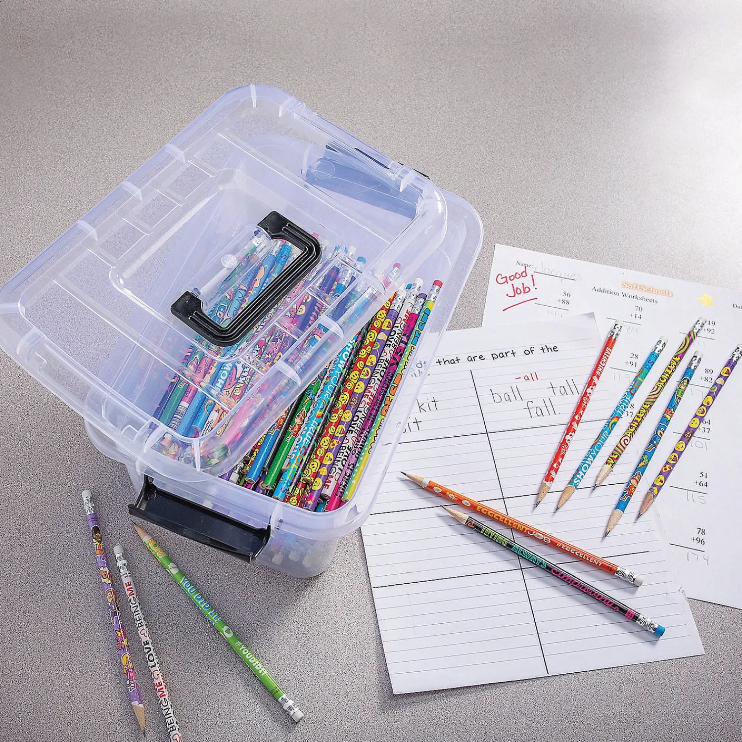 bulk__pc_motivational_pen_2.webp Oriental Trading Pencils*Bulk 240 Pc. Motivational Pencil Assortment With Tub