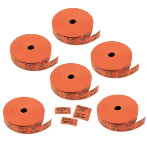 Bulk 12,000 Pc. Orange Coupon Double Roll Tickets<Oriental Trading Hot