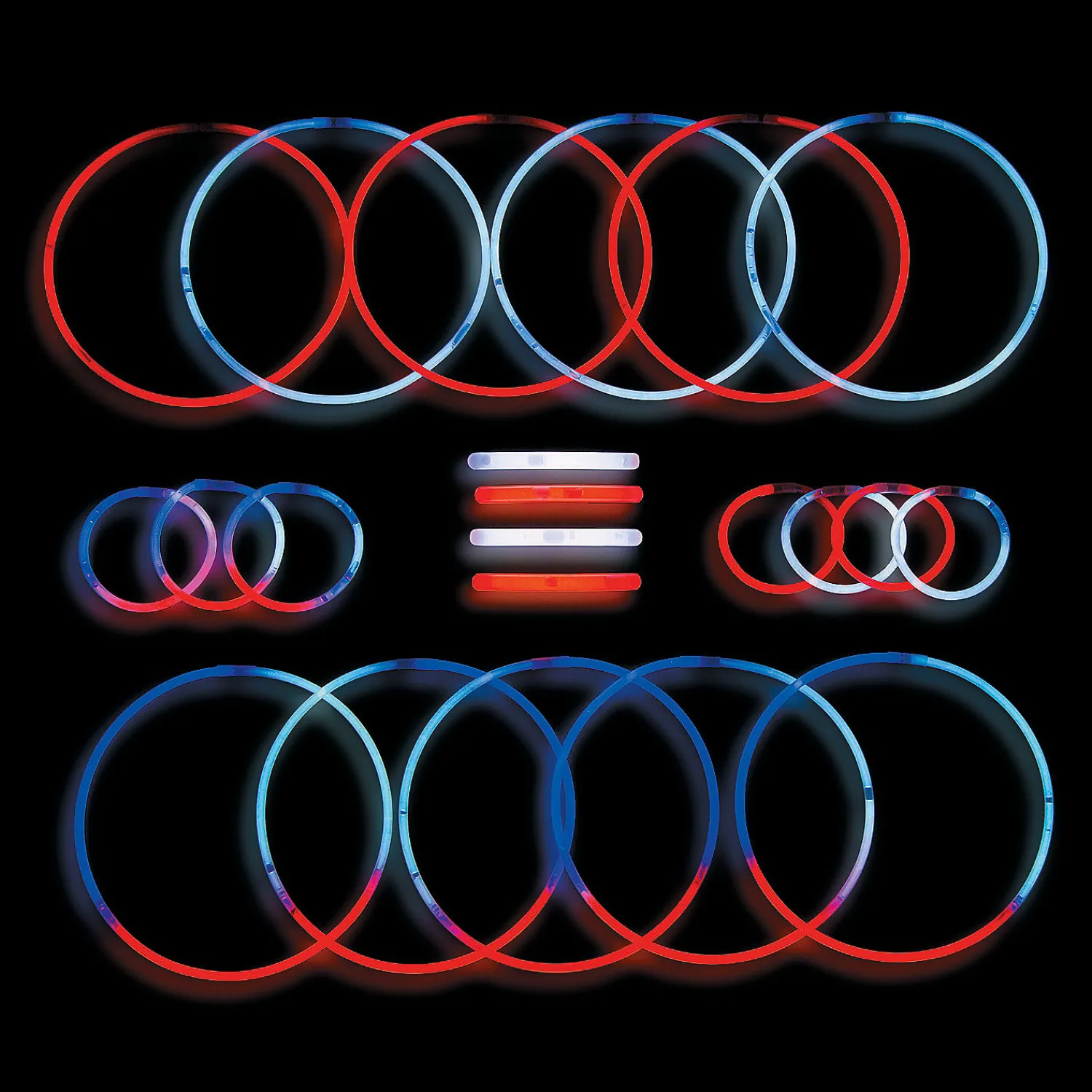 bulk__pc_patriotic_glow_s_0.webp Oriental Trading Glow Assortments*Bulk 500 Pc. Patriotic Glow Stick, Bracelet & Necklace Assortment