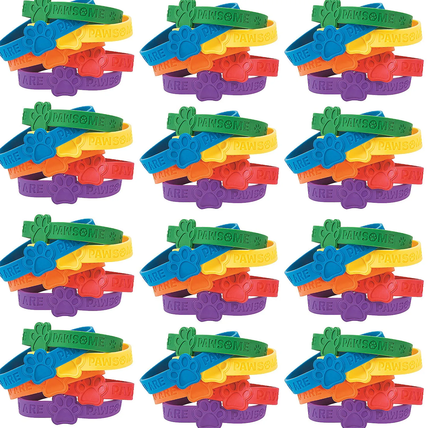 bulk__pc_paw_print_bracel_0.webp Oriental Trading Bracelets*Bulk 144 Pc. Paw Print Bracelets