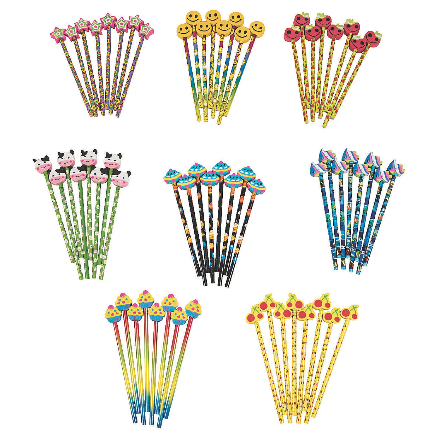 bulk__pc_pencils_with_ass_0.webp Oriental Trading Pencils*Bulk 72 Pc. Pencils With Assorted Pencil Top Erasers
