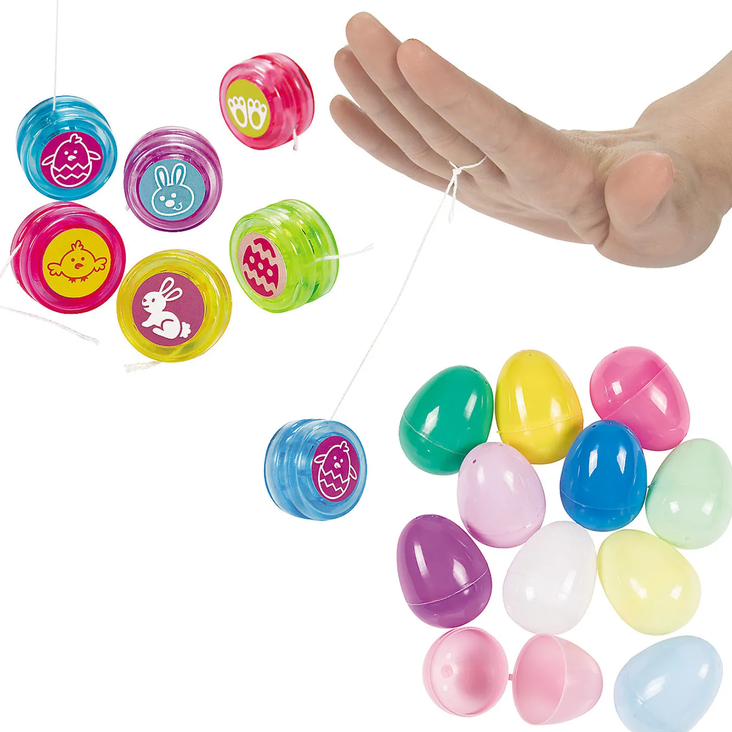 bulk__pc_plastic_easter__0.webp Oriental Trading Yo-Yos*2-1/2" Bulk 96 Pc. Plastic Easter Egg & Yoyo Filler Kit