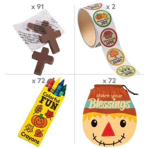 Bulk 435 Pc. Religious Fall Scarecrow Goody Bag Kit For 72<Oriental Trading Cheap