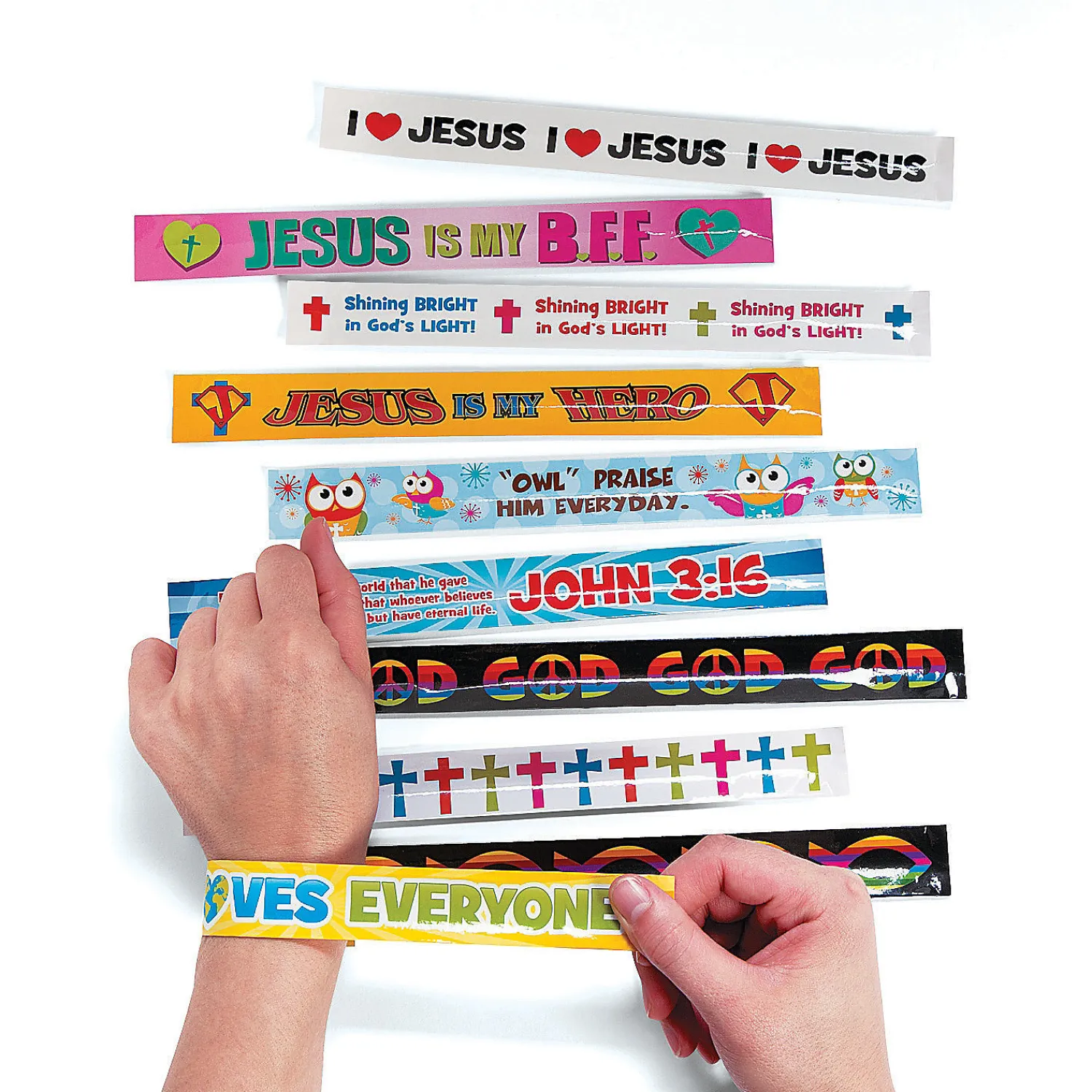 bulk__pc_religious_slap_b_0.webp Oriental Trading Bracelets*Bulk 50 Pc. Religious Slap Bracelet Assortment