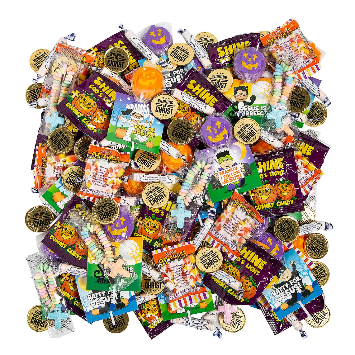 bulk__pc_religious_tricko_0.webp Bulk 213 Pc. Religious Trick-Or-Treat Candy Assortment<Oriental Trading Outlet