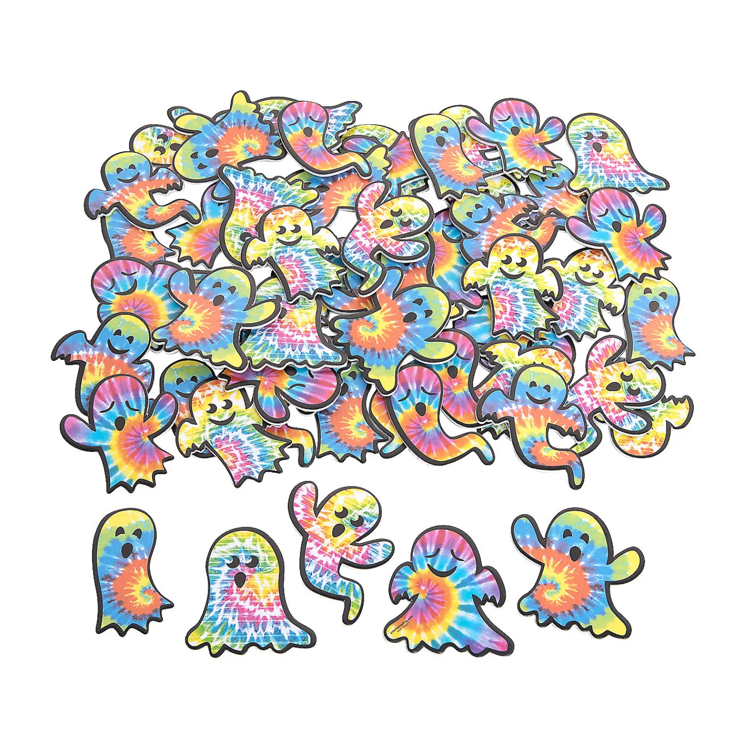 bulk__pc_tiedye_halloween_0.webp Bulk 72 Pc. Tie-Dye Halloween Ghost Self-Adhesive Shapes<Oriental Trading Flash Sale