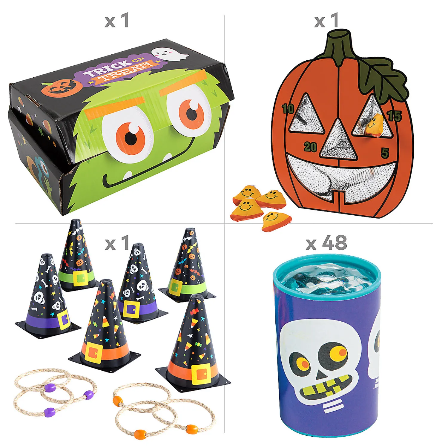 bulk__pc_trunkortreat_del_2.webp Bulk 267 Pc. Trunk-Or-Treat Deluxe Halloween Games & Prizes Kit<Oriental Trading Flash Sale
