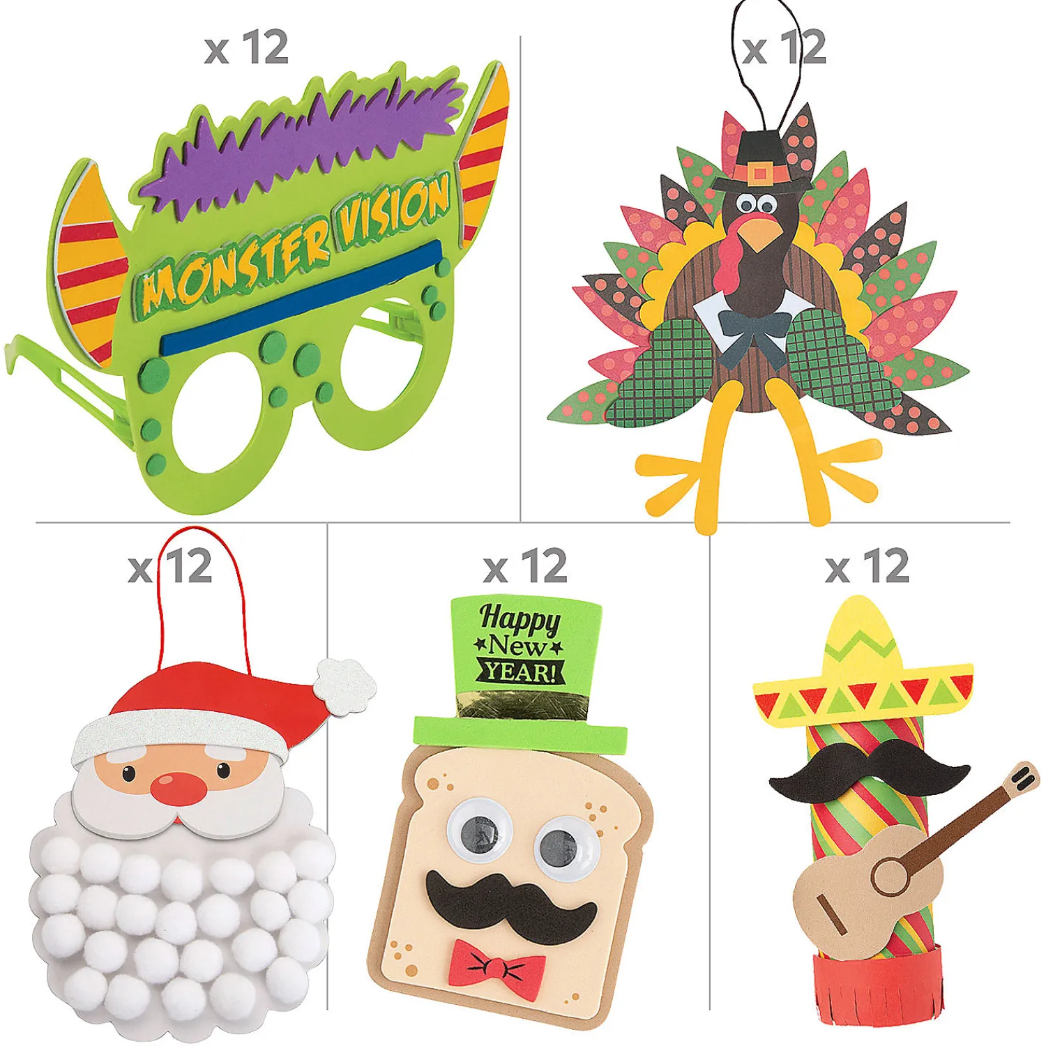 bulk__pc_ultimate_holiday_1-4.webp Bulk 132 Pc. Ultimate Holiday Craft Kit Assortment - Makes 132<Oriental Trading Outlet