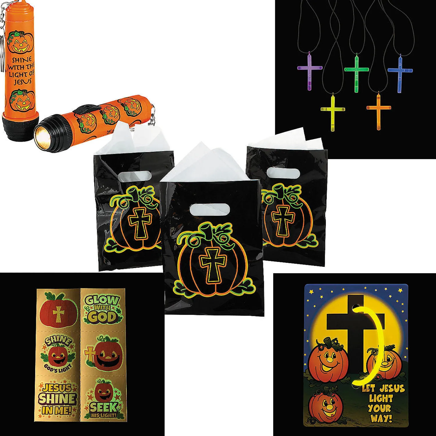 bulk_christian_pumpkin_gl_0.webp Bulk Christian Pumpkin Glow Handout Kit For 48<Oriental Trading Best
