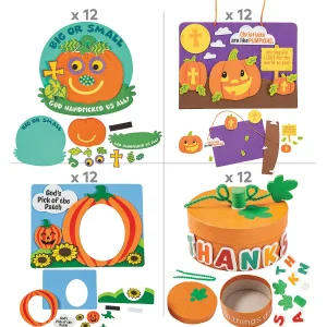 Bulk Fall Faith Pumpkin Craft Assortment Kit - Makes 48<Oriental Trading Discount
