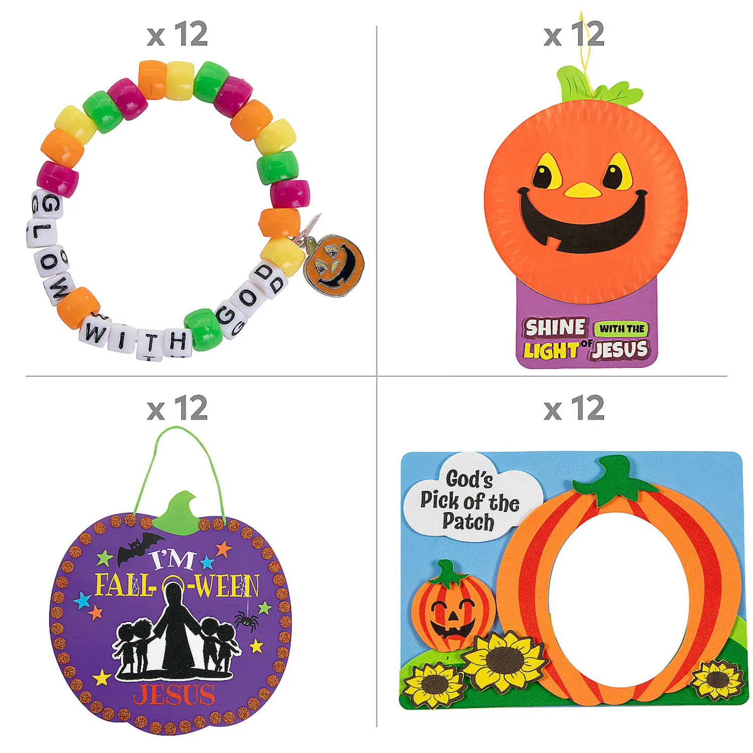 bulk_halloween_falloween__1.webp Bulk Halloween Fall-O-Ween Jesus Craft Kit Assortment - Makes 48<Oriental Trading New