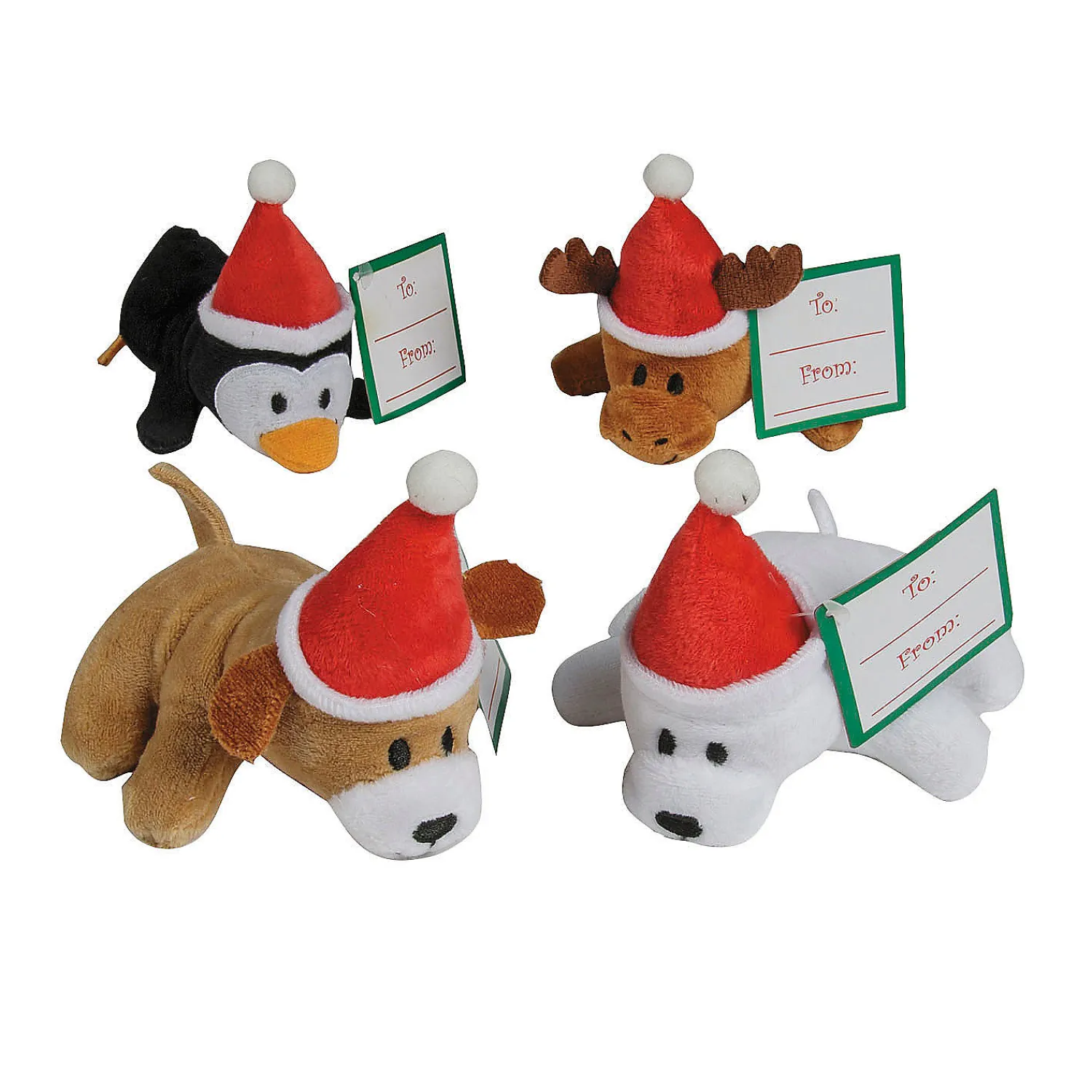 bulk_mini_holiday_stuffed_0.webp Oriental Trading Stuffed Animals & Plush Toys*Bulk Mini Holiday Stuffed Dogs, Moose, Polar Bears And Ducks - 24 Pc.