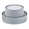 Bulk Premium White Plastic Plates With Black & White Trim - 100 Ct.<Oriental Trading Flash Sale