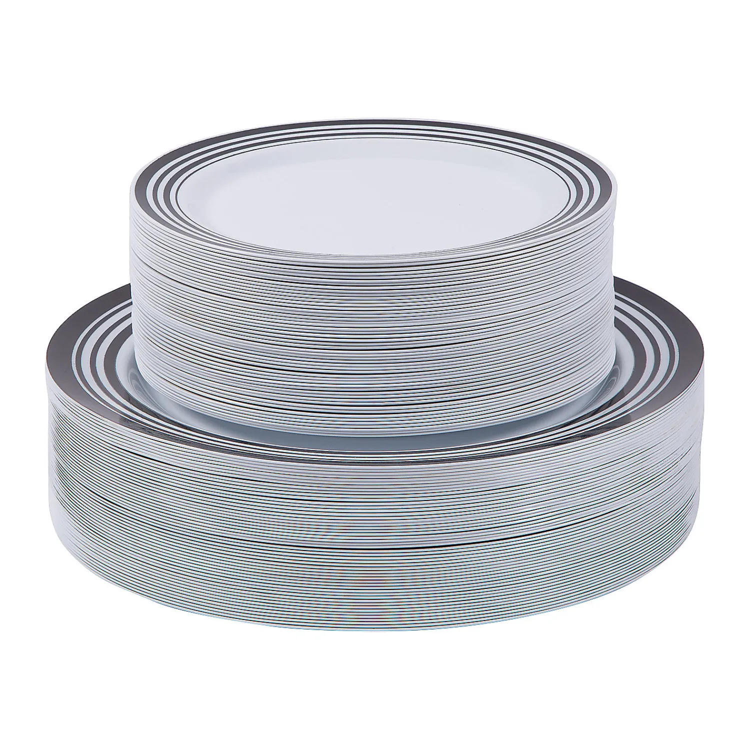 bulk_premium_white_plasti_0.webp Bulk Premium White Plastic Plates With Black & White Trim - 100 Ct.<Oriental Trading Flash Sale