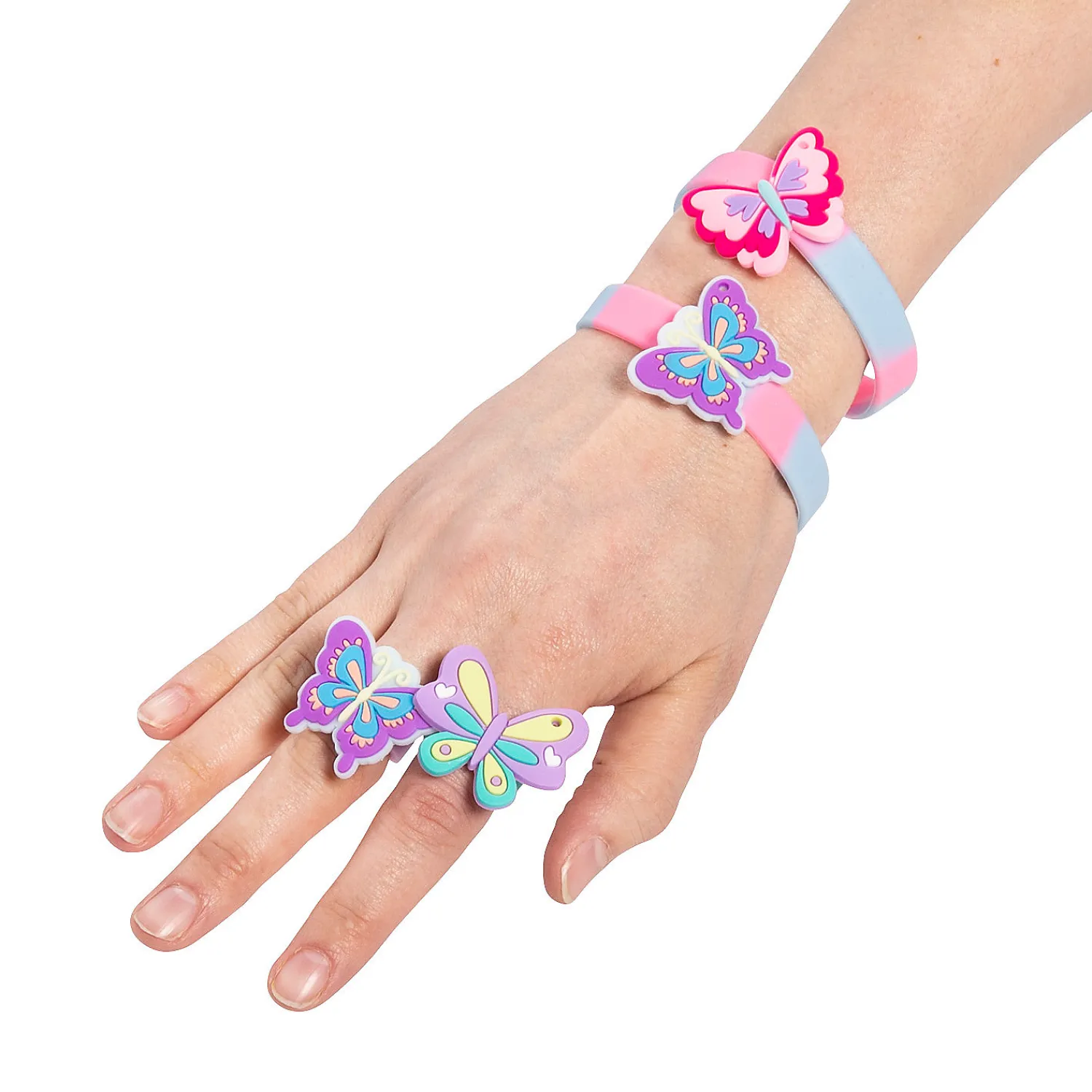 butterfly_bracelets__ring_1.webp Oriental Trading Rings*Butterfly Bracelets & Rings - 24 Pc.