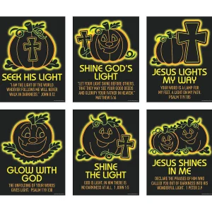 Christian Neon Pumpkin Poster Set - 6 Pc.<Oriental Trading Flash Sale