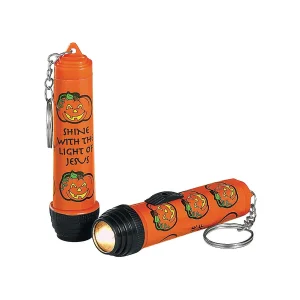 Christian Pumpkin Flashlight Keychains - 12 Pc.<Oriental Trading Discount