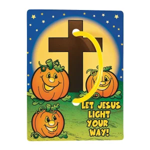 Christian Pumpkin Glow Bracelets With Card - 12 Pc.<Oriental Trading Clearance