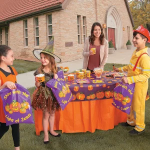 Christian Pumpkin Plastic Tablecloth Roll<Oriental Trading Hot