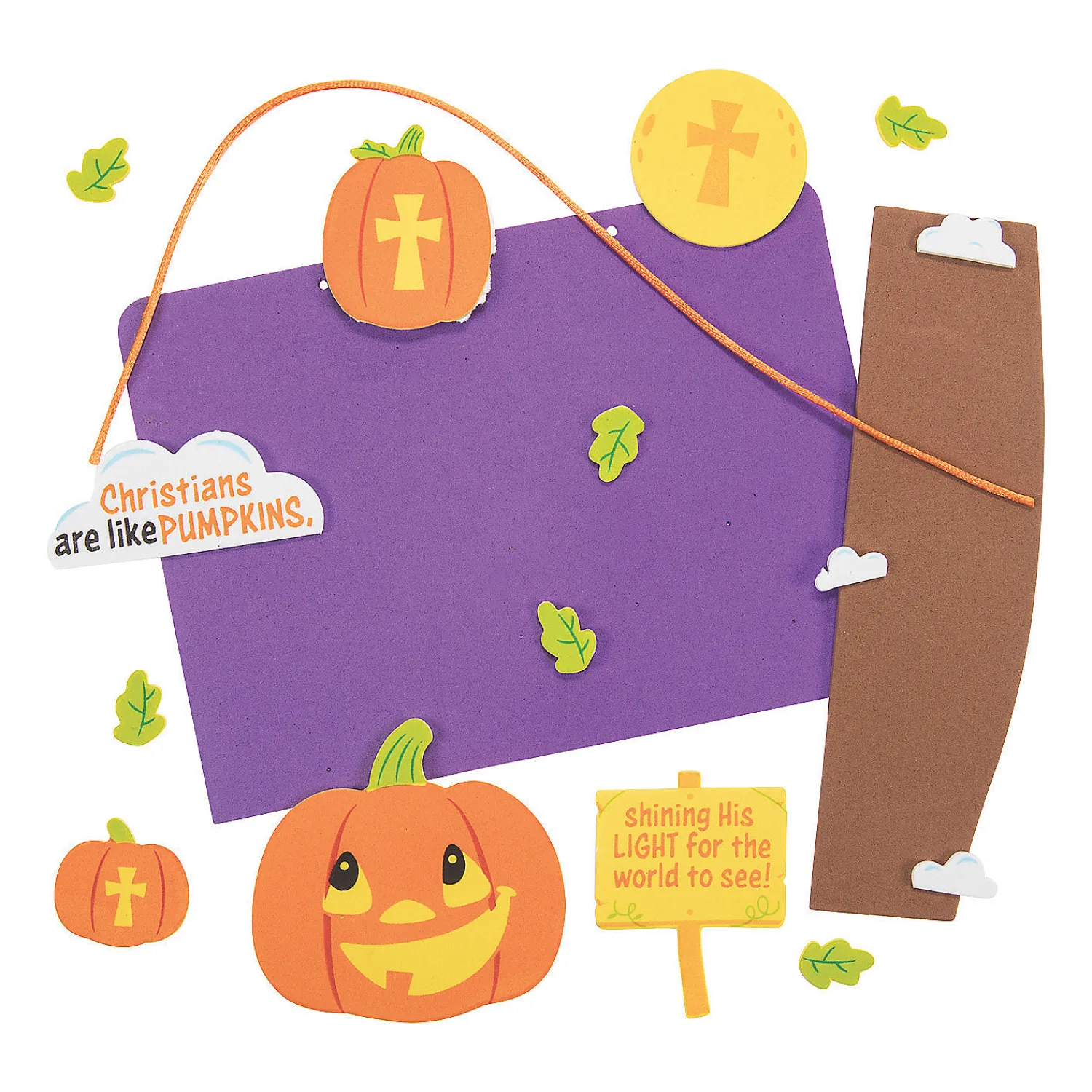 christians_are_like_pumpk_1.webp Christians Are Like Pumpkins Sign Craft Kit- Makes 12<Oriental Trading Shop