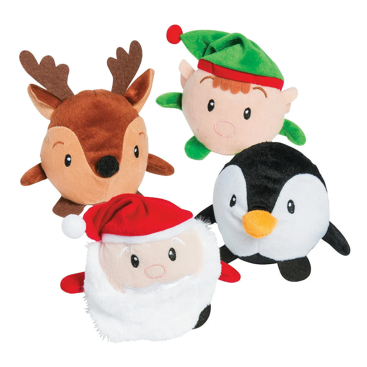 christmas_roly_poly_stuff_0.webp Oriental Trading Stuffed Animals & Plush Toys*Christmas Roly Poly Stuffed Penguin, Reindeer, Elf And Santa - 12 Pc.