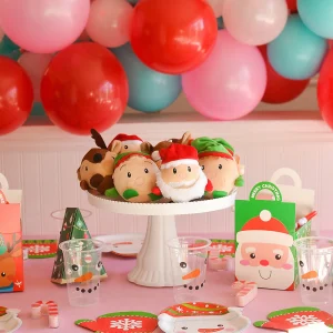 Oriental Trading Stuffed Animals & Plush Toys*Christmas Roly Poly Stuffed Penguin, Reindeer, Elf And Santa - 12 Pc.