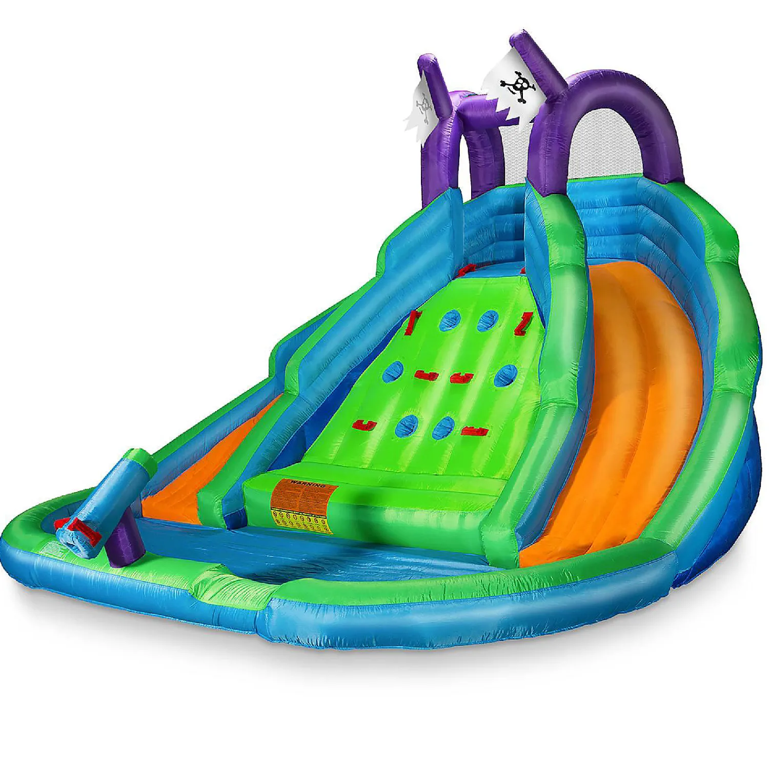 cloud__bounce_house_with__0.webp Cloud 9 Bounce House With Climbing Wall, Water Slide And Pool With Blower<Oriental Trading Outlet