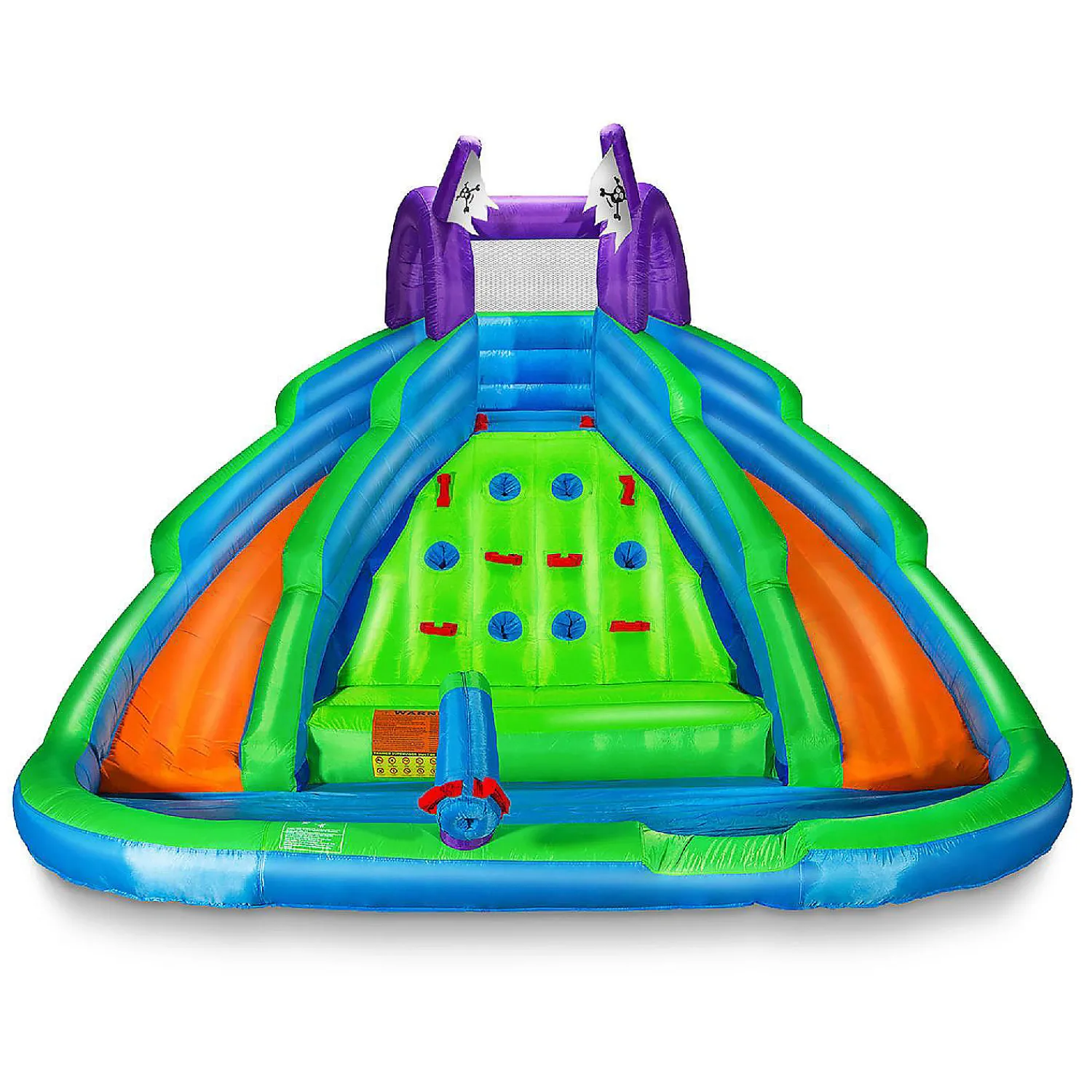 cloud__bounce_house_with__1.webp Cloud 9 Bounce House With Climbing Wall, Water Slide And Pool With Blower<Oriental Trading Outlet