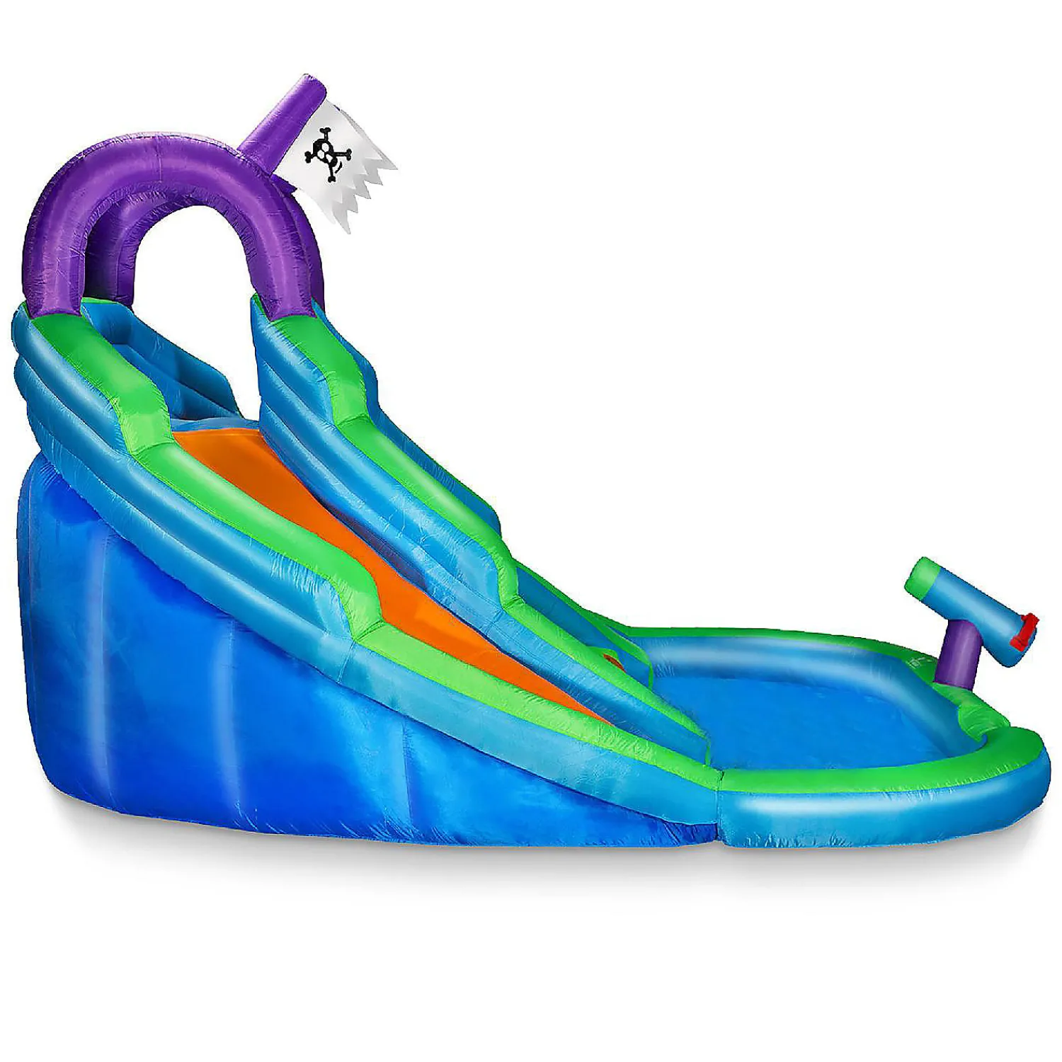 cloud__bounce_house_with__2.webp Cloud 9 Bounce House With Climbing Wall, Water Slide And Pool With Blower<Oriental Trading Outlet