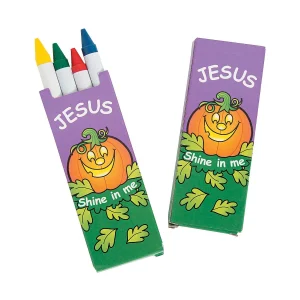 4-Color Christian Pumpkin Crayons - 24 Boxes<Oriental Trading Flash Sale