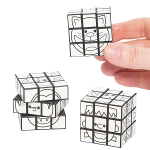 Color Your Own Halloween Mini Puzzle Cubes - 12 Pc.<Oriental Trading Clearance
