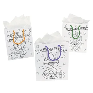 Color Your Own Medium Halloween Gift Bags - 12 Pc.<Oriental Trading Online