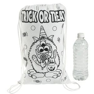 Color Your Own Medium Halloween Trick-Or-Treat Drawstring Bags - 12 Pc.<Oriental Trading Fashion