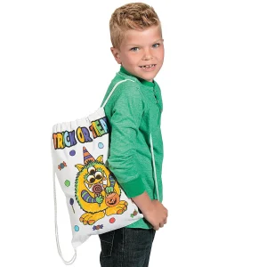 Color Your Own Medium Halloween Trick-Or-Treat Drawstring Bags - 12 Pc.<Oriental Trading Fashion