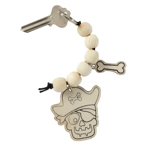 Color Your Own Spooky Pirate Wood Key Chains Craft Kit - Makes 12<Oriental Trading Discount