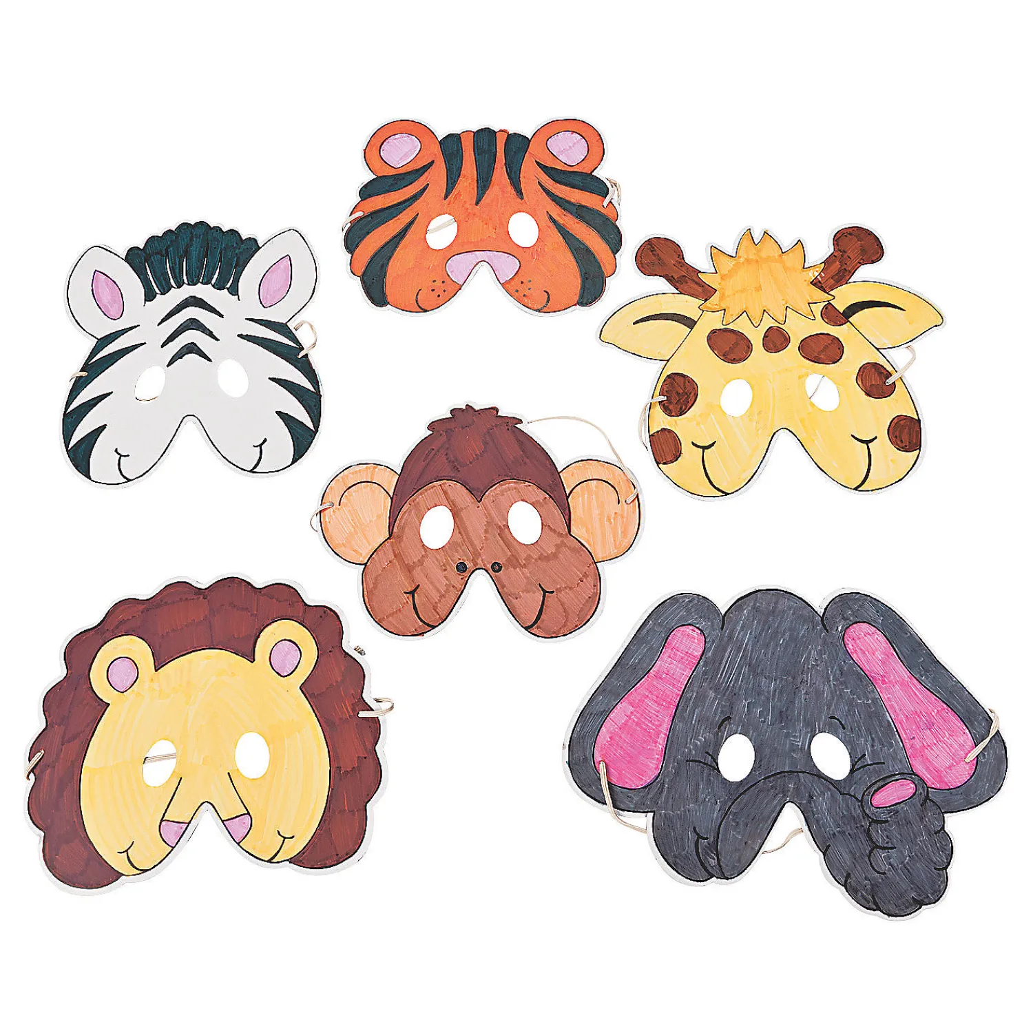 color_your_own_zoo_animal_0.webp Color Your Own Zoo Animal Masks - 12 Pc.<Oriental Trading Outlet
