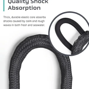 Colt Sports 2 Pack Bungee Dock Lines Mooring Rope For Boats - Blue, White And Black 5 Feet - Marine Rope, Elastic Boat, Jet Ski With Secure Stainless Steel Hook<Oriental Trading Store