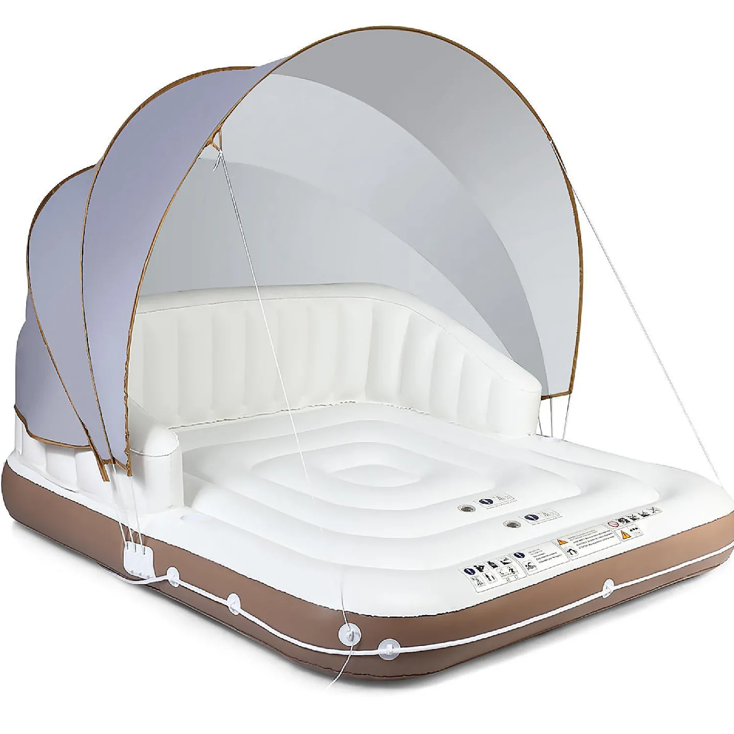 costway_floating_island_i_0.webp Costway Floating Island Inflatable Swimming Pool Float Lounge Raft With Canopy Spf50+ Retractable Detachable Sunshade With Two Cup Holders<Oriental Trading Cheap