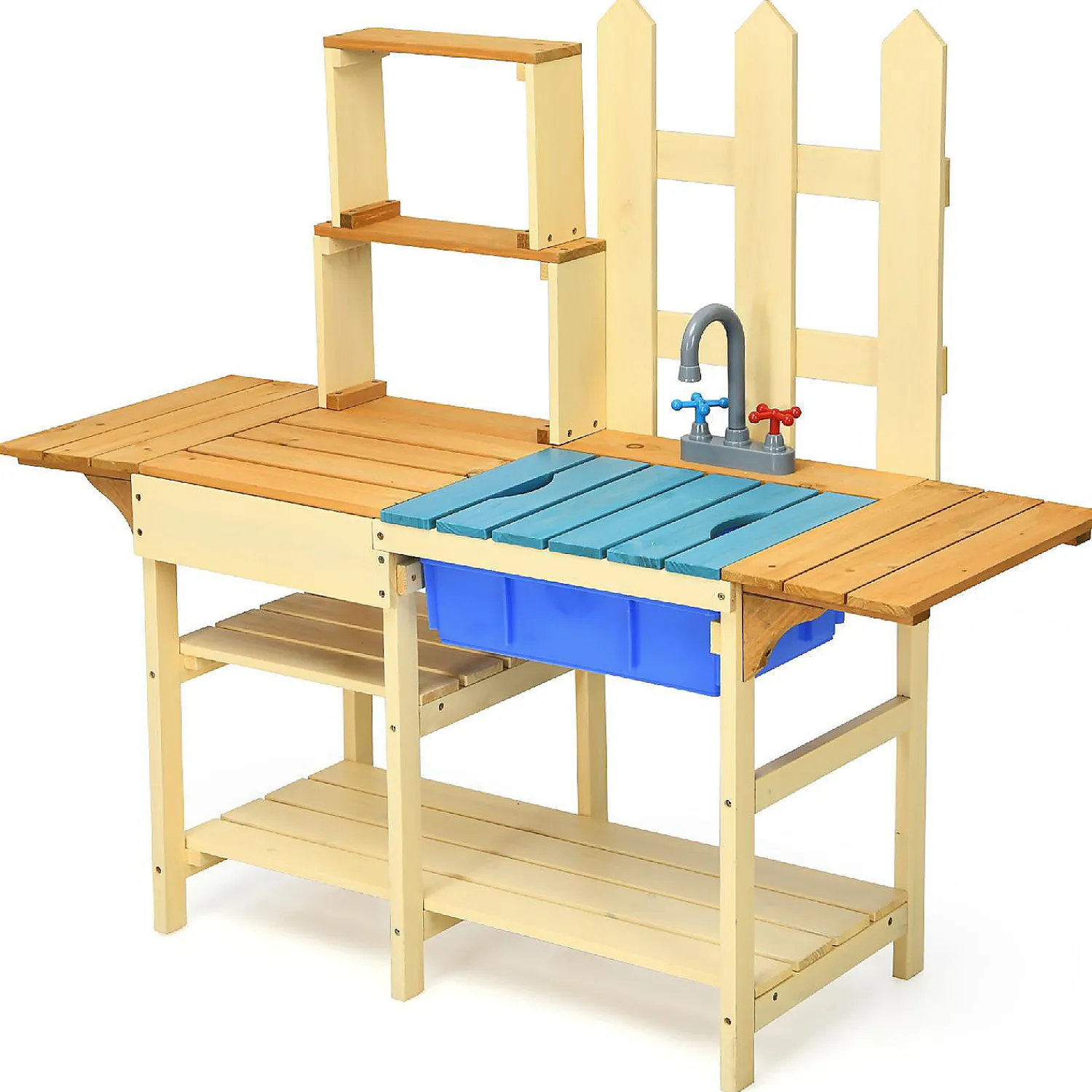 costway_kids_wooden_mud_k_0.webp Oriental Trading Play Sets*Costway Kid's Wooden Mud Kitchen Pretend Cook Playset Toy For Children