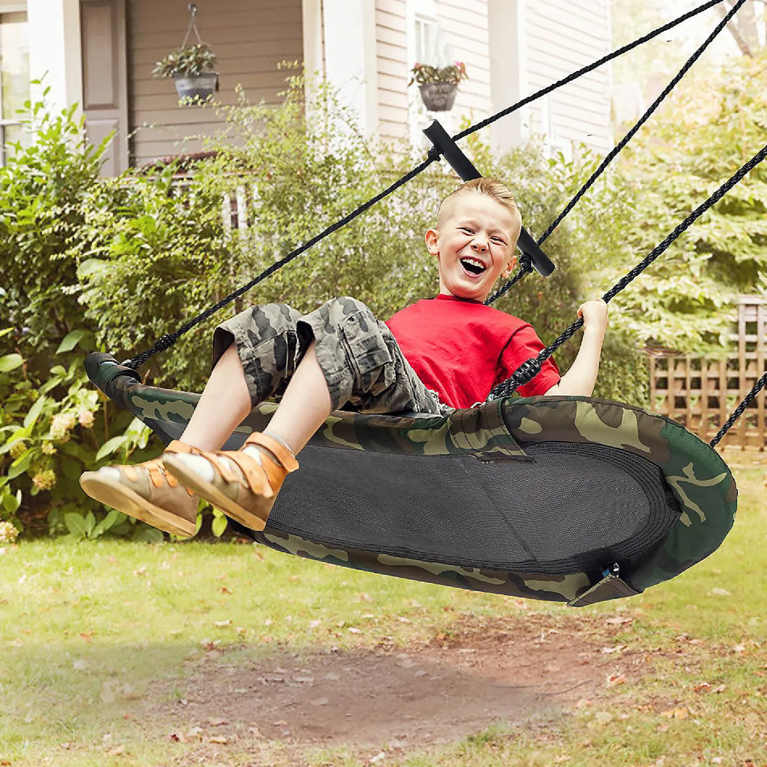 costway_saucer_tree_swing_2.webp Costway Saucer Tree Swing Surf Kids Outdoor Adjustable Swing Set W/ Handle<Oriental Trading Clearance