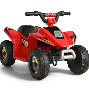 Oriental Trading Toy Cars*Costway 6V Kids Electric Quad Atv 4 Wheels Ride On Toy For Toddlers Forward&Reverse Red