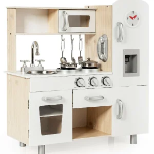 Oriental Trading Play Sets*Costway Vintage Play Kitchen Pretend Kids Cooking Playset Toys W/Water Dispense